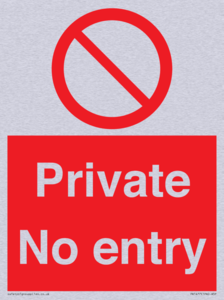 Private No Entry